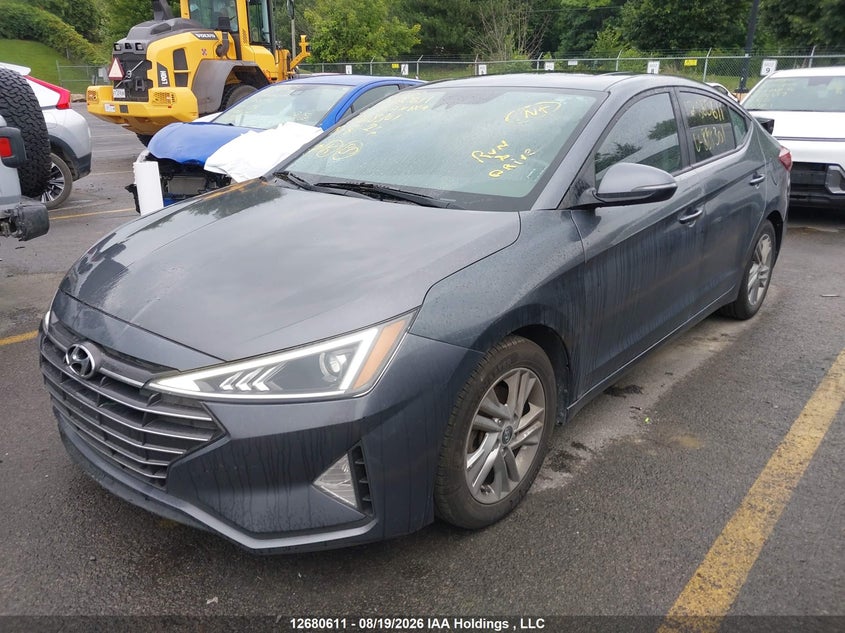 Vin: kmhd84lf1ku888301, lot: 3084652, hyundai elantra 20192