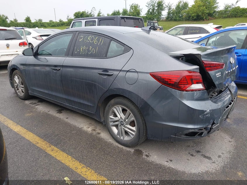 Vin: kmhd84lf1ku888301, lot: 3084652, hyundai elantra 20193