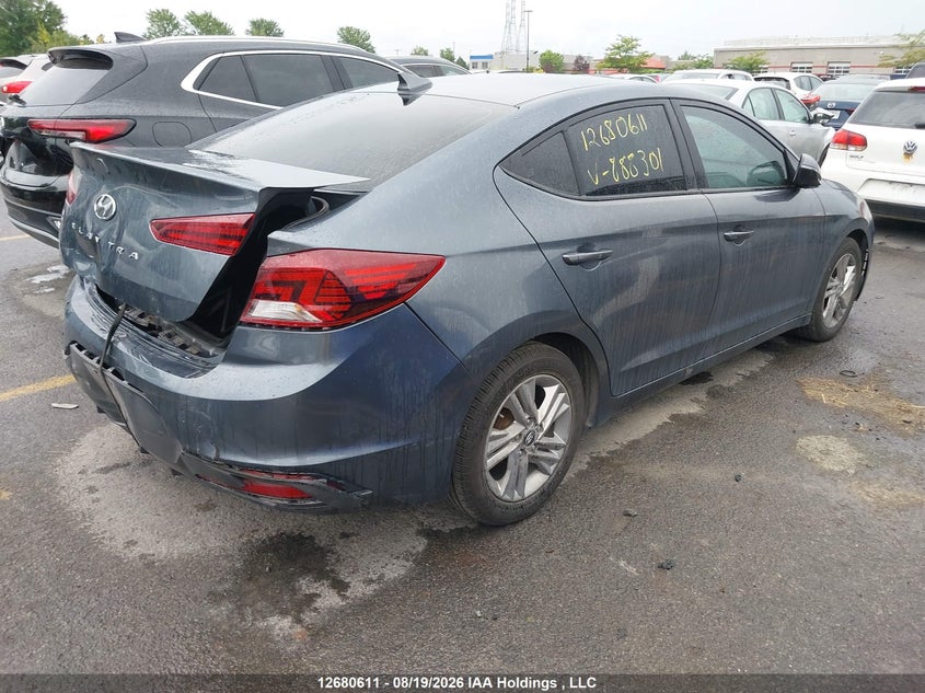 Vin: kmhd84lf1ku888301, lot: 3084652, hyundai elantra 20194