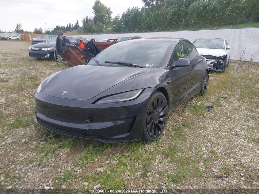 2024 Tesla Model 3, Rear, IAAI, VIN 5YJ3E1ET3RF887356 — photo 2