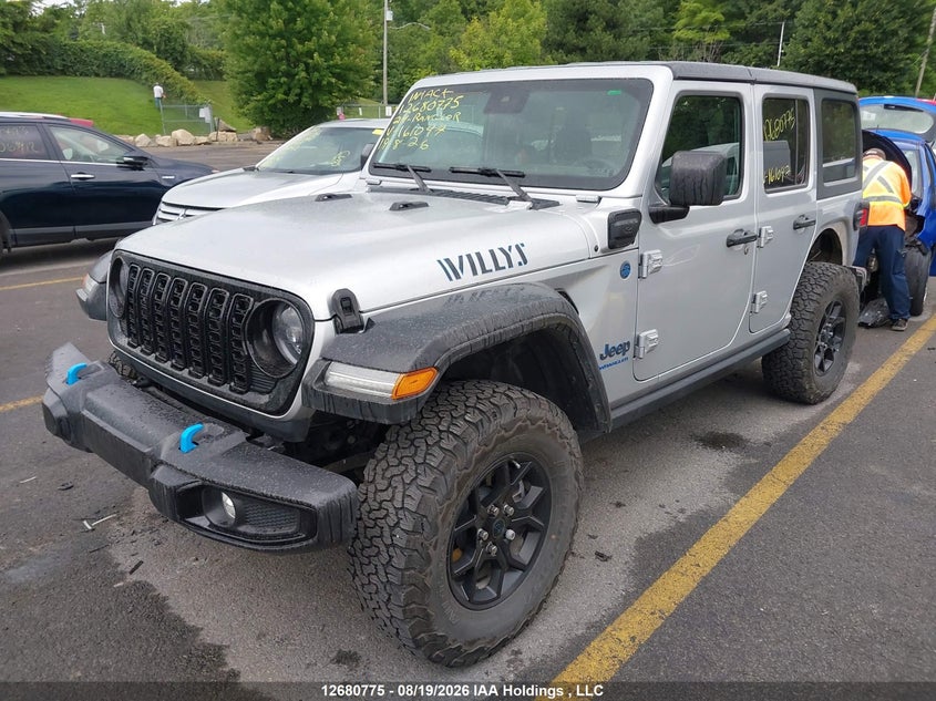 2024 Jeep Wrangler, Левый зад, IAAI, VIN 1C4RJXN60RW161047 — фото 2