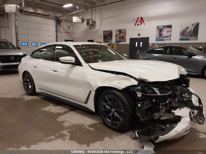 2025 BMW I4 xDrive40 Gran Coupe, Front, IAAI, VIN WBY43HD06SFV60993