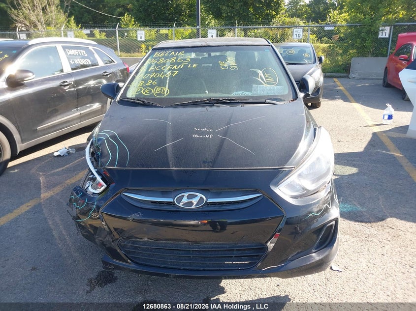 2016 HYUNDAI ACCENT SEDAN 1.6L I-4 DI, DOHC, VVT, 137HP