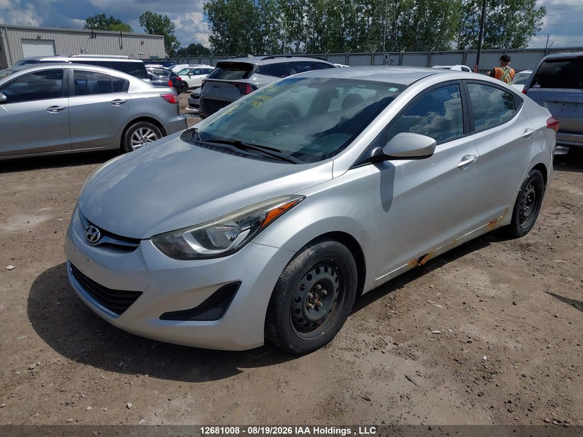 2016 Hyundai Elantra, Благодійність, IAAI, VIN 5NPDH4AE4G8657960 — фото 2