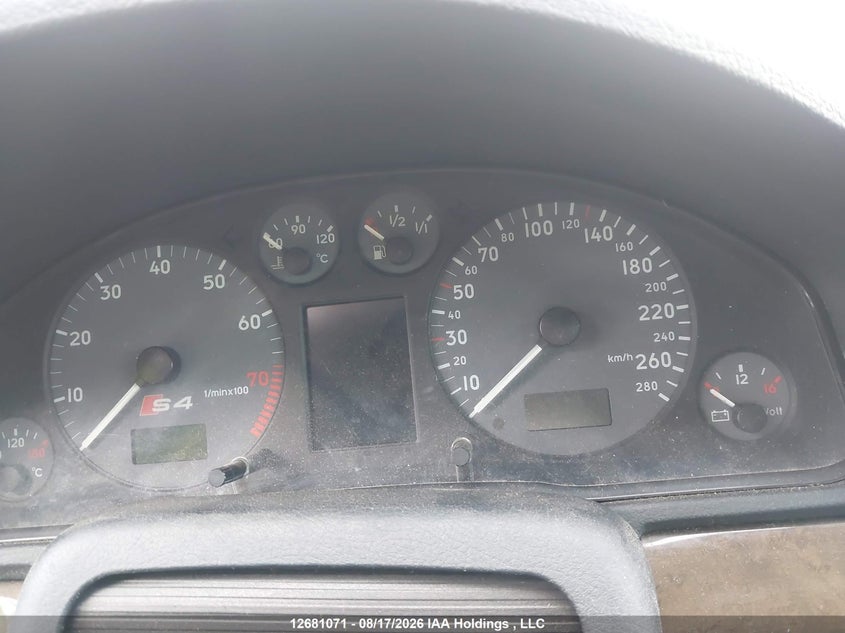 2001 AUDI S4 SEDAN 2.7L V-6 DOHC, VVT, TURBO, 250HP