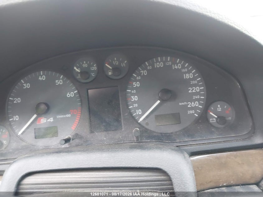 2001 AUDI S4 SEDAN 2.7L V-6 DOHC, VVT, TURBO, 250HP