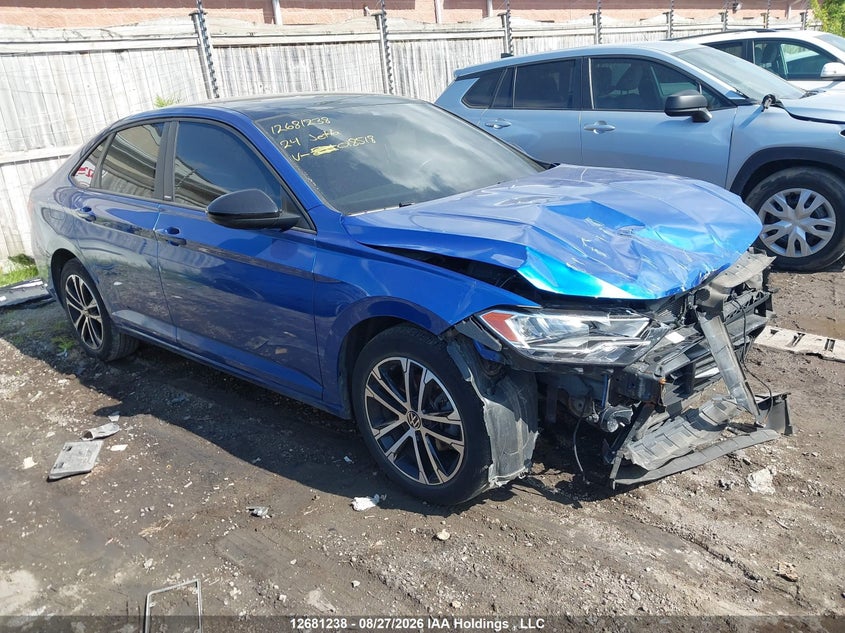 2024 Volkswagen Jetta Comfortline, Удар спереди, IAAI, VIN 3VWSM7BUXRM018518