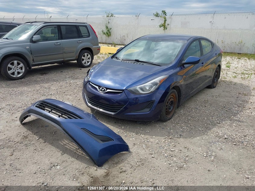 2016 Hyundai Elantra, Front, IAAI, VIN 5NPDH4AE9GH685804 — photo 2