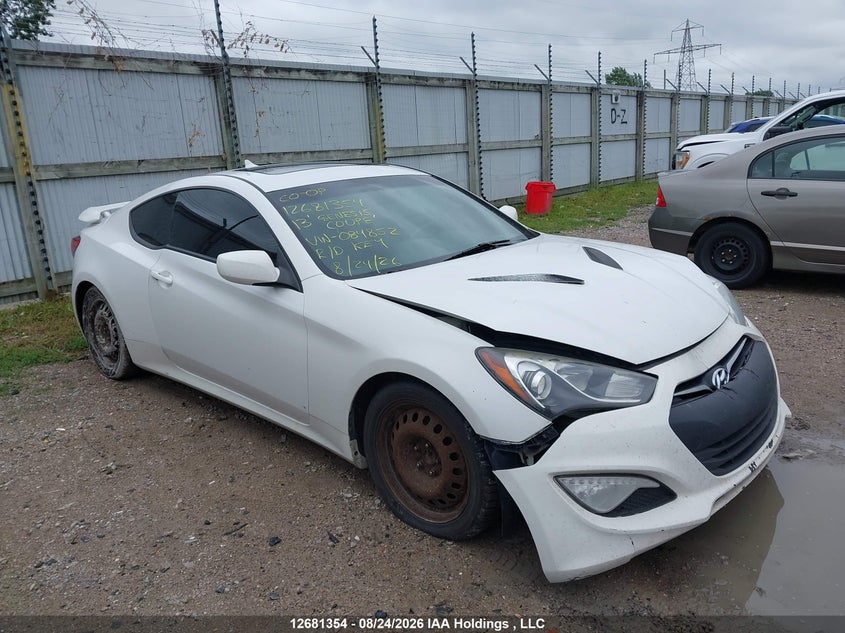 Vin: kmhht6kd8du084852, lot: 3085420, hyundai genesis coupe 2.0t 20131