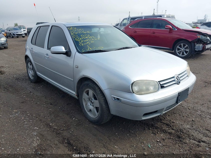 2002 Volkswagen Golf Gls 2.0L, Удар сзади, IAAI, VIN 9BWGK61J724047952