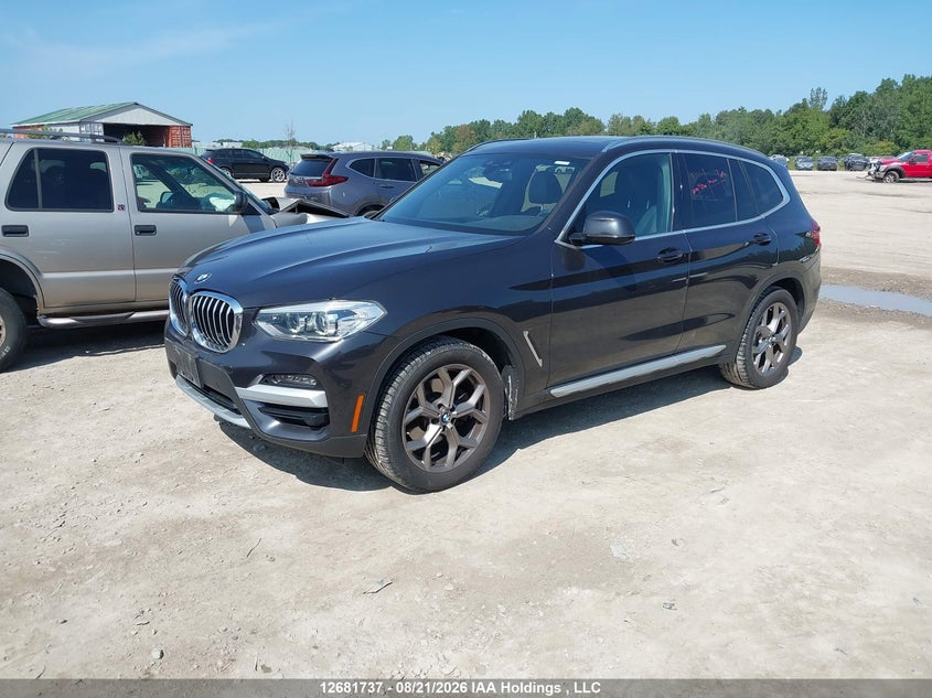 2020 BMW X3, Rear, IAAI, VIN 5UXTY5C02LLT32733 — photo 2