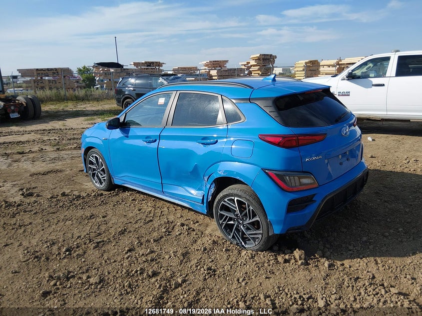 Vin: km8k5ca34nu793612, lot: 3085891, hyundai kona limited 20223