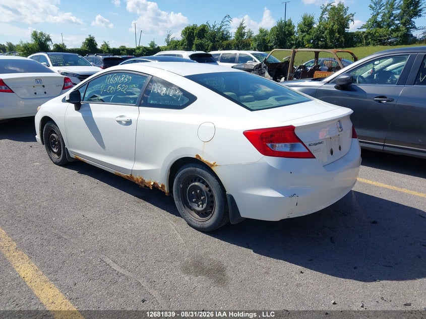 Vin: 2hgfg3a48ch001522, lot: 3085981, honda civic 20123