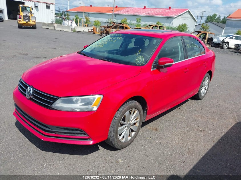 2015 Volkswagen Jetta 2.0L Trendline/2.0L Trendline+, Rear, IAAI, VIN 3VW1K7AJ6FM420668 — photo 2