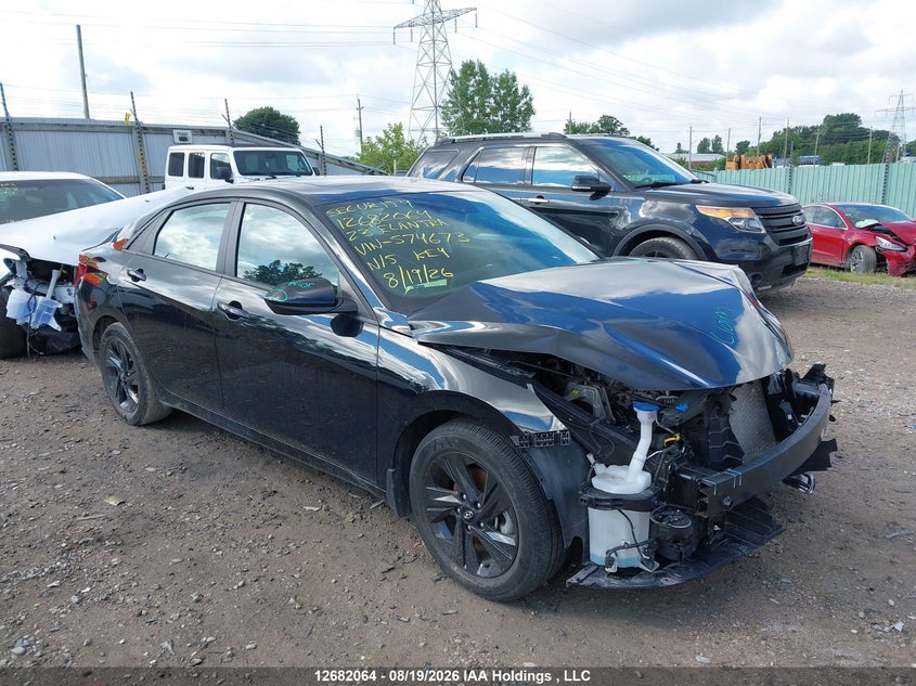 Vin: kmhlm4agxpu574673, lot: 3086228, hyundai elantra preferred ivt with tech package 2023 img_1