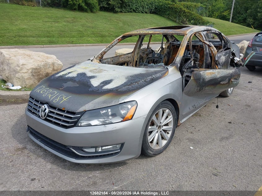 2012 Volkswagen Passat, Total Burn, IAAI, VIN 1VWCH7A38CC098315 — photo 2