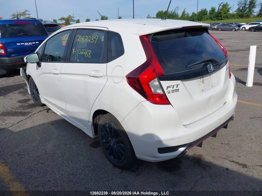 Vin: 3hggk5h6xjm102288, lot: 3086404, honda fit sport 20183