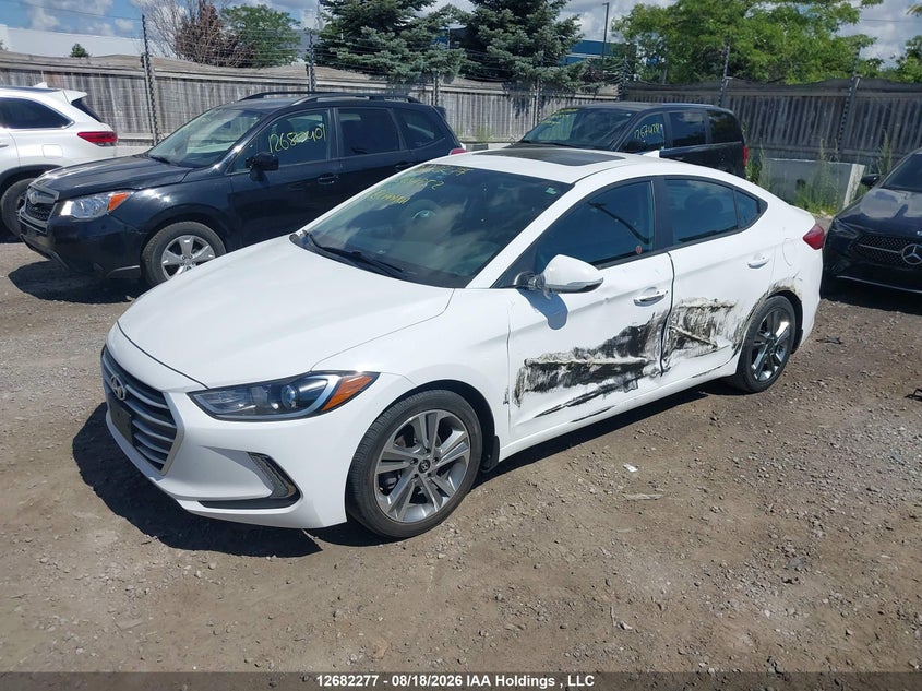 2017 Hyundai Elantra Gls, Левый бок, IAAI, VIN KMHD84LF5HU404252 — фото 2