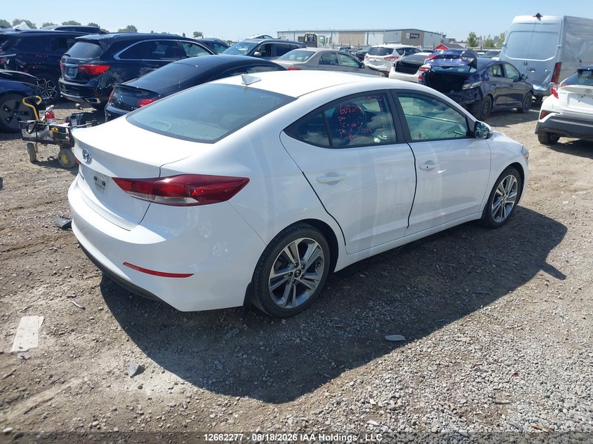 Vin: kmhd84lf5hu404252, lot: 3086442, hyundai elantra gls 20174