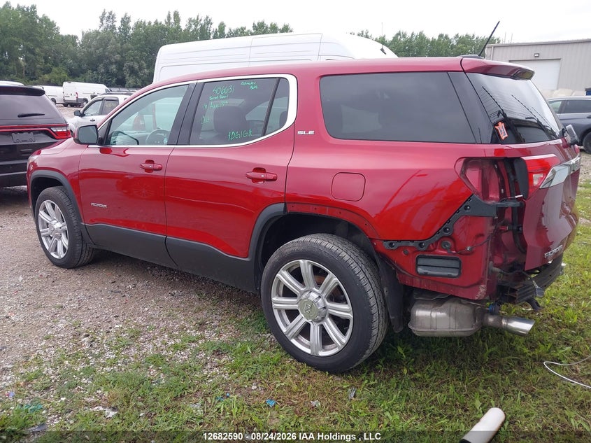 Vin: 1gkknrls7kz174775, lot: 3086796, gmc acadia sle 20193