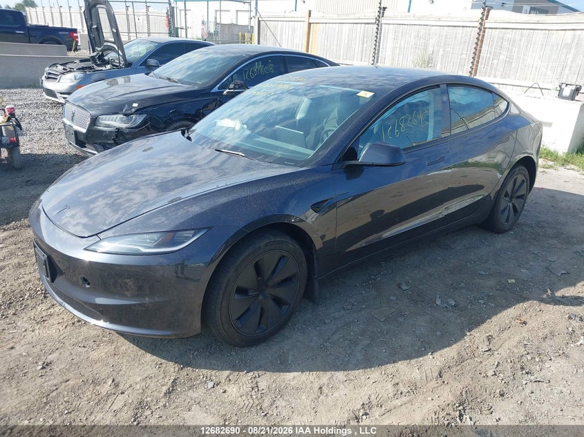 2026 Tesla Model 3, Right Side, IAAI, VIN LRW3E7FA9TC838616 — photo 2