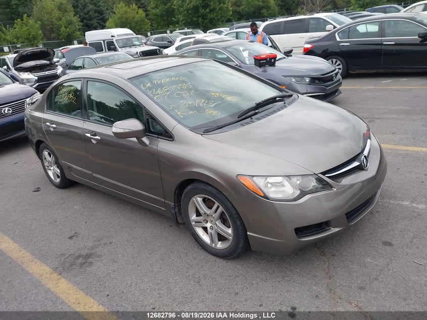 2007 Acura Csx Premium Navigation, Left Rear, IAAI, VIN 2HHFD56747H201922