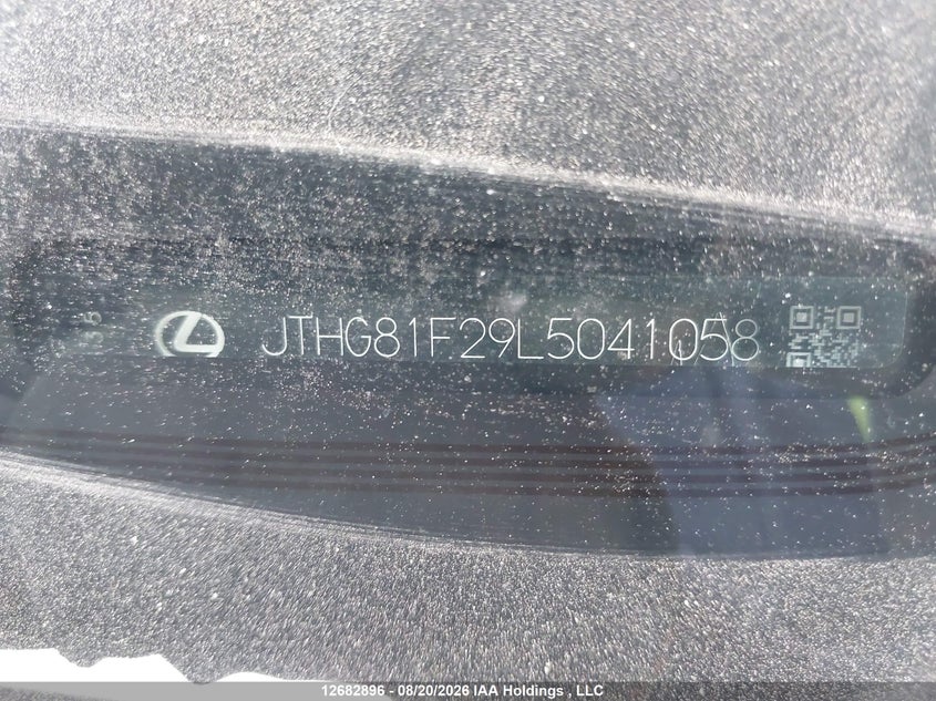 2020 LEXUS IS SEDAN 3.5L V-6 DI, DOHC, VVT, 260HP