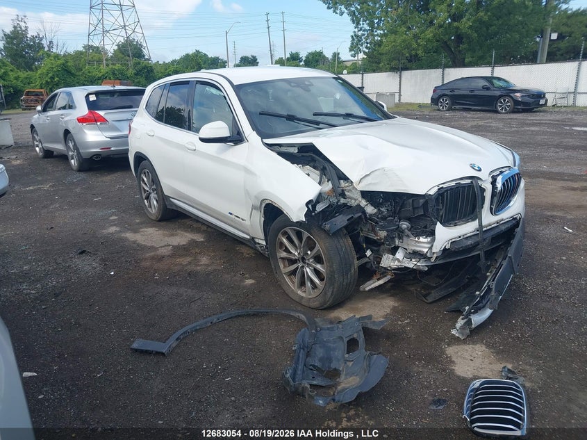 2018 BMW X3 xDrive30I, Front, IAAI, VIN 5UXTR9C52JLC80617