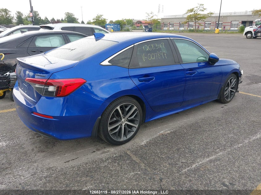 Vin: 2hgfe1f92nh007897, lot: 3087376, honda civic touring 20224