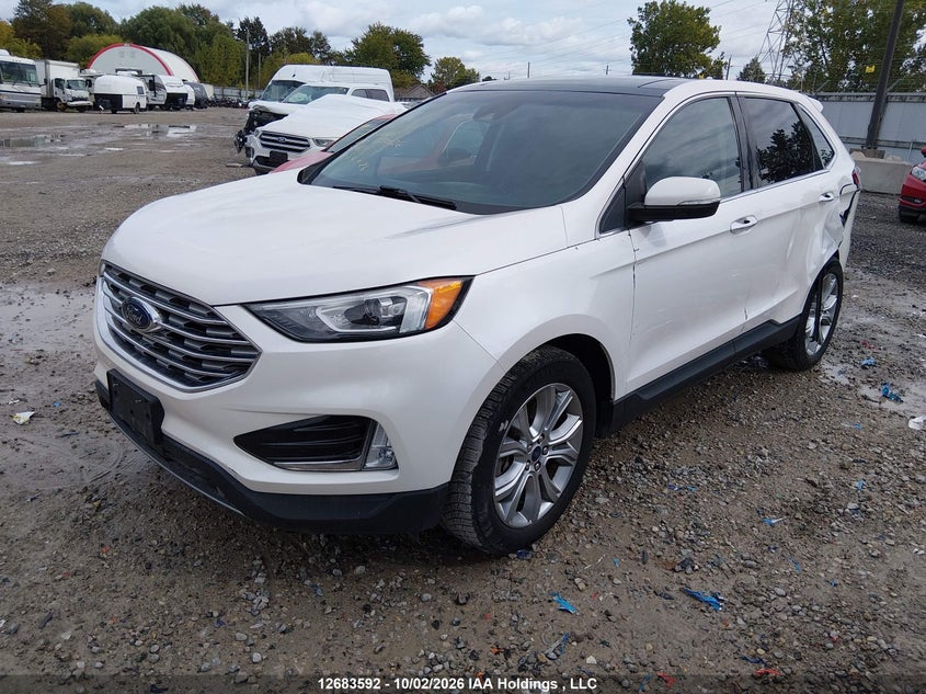 Vin: 2fmpk4k92kbb50636, lot: 3087870, ford edge titanium 20192