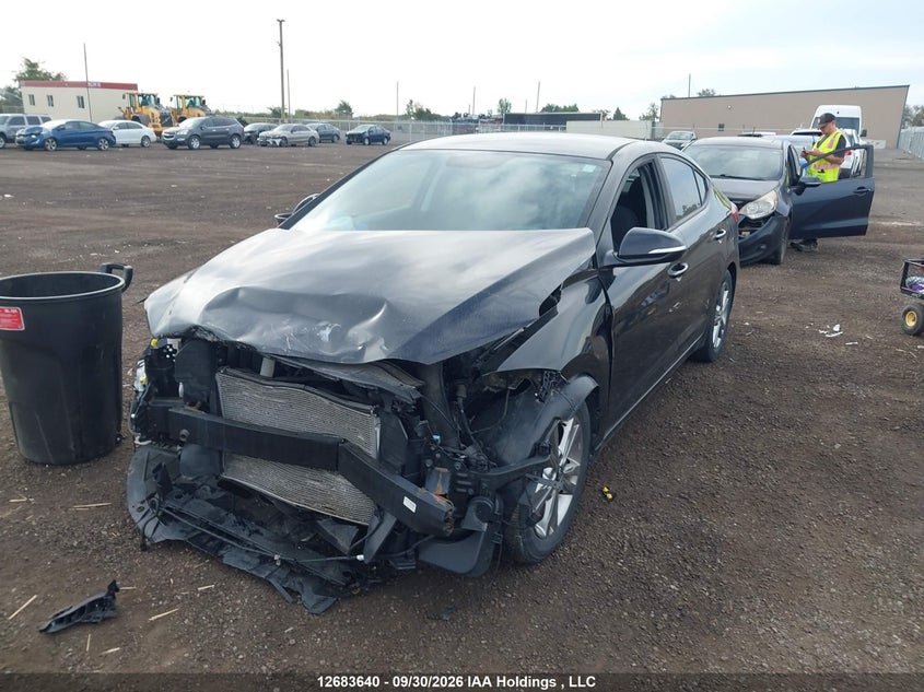 2018 Hyundai Elantra, Удар спереди, IAAI, VIN KMHD84LF9JU592649 — фото 2
