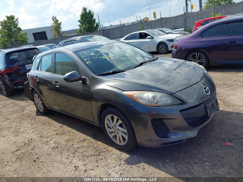 2012 Mazda 3 I, Rear, IAAI, VIN JM1BL1KF2C1543548
