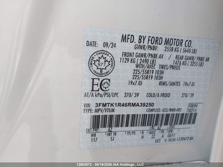 2024 FORD MUSTANG MACH-E SPORT UTILITY VEHICLE ELECTRIC