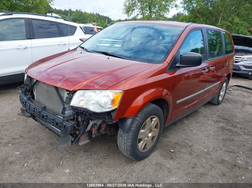 2012 Dodge Caravan, Front, IAAI, VIN 2C4RDGBG7CR183776 — photo 2