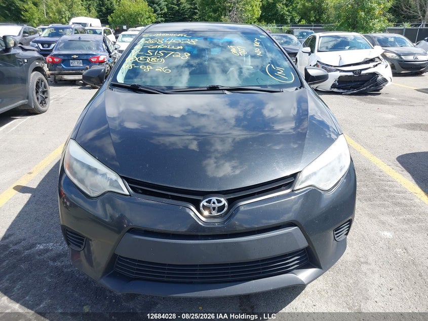 2016 TOYOTA COROLLA SEDAN 1.8L I-4 DOHC, VVT, 132HP
