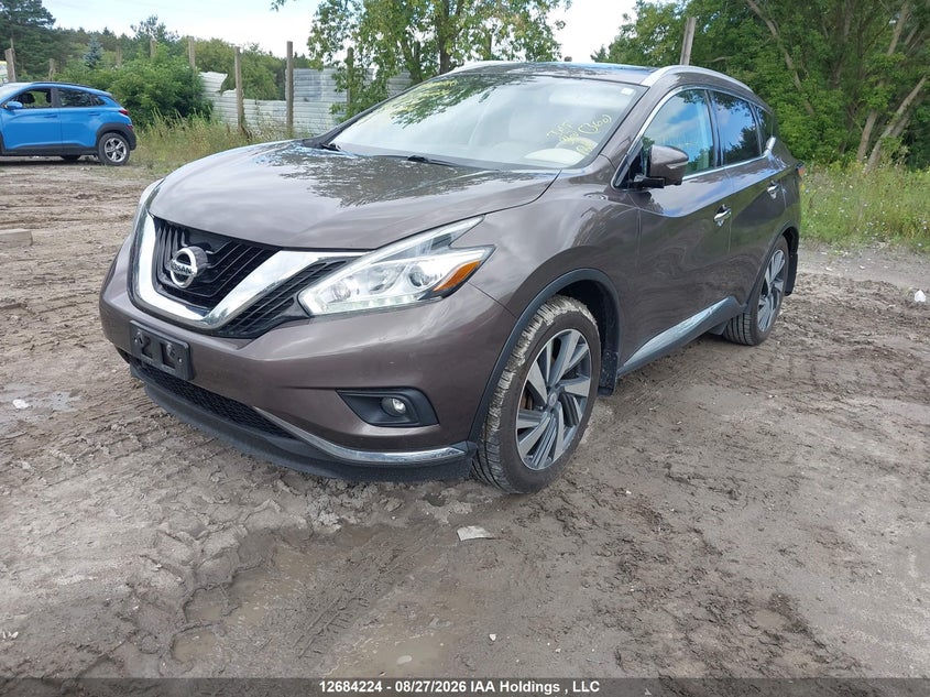 2015 Nissan Murano, Удар ззаду, IAAI, VIN 5N1AZ2MH9FN216331 — фото 2