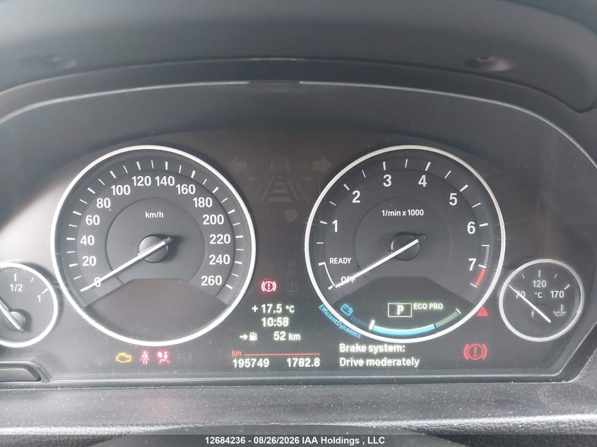 2013 BMW 3ER SEDAN 2.0L I-4 DI, DOHC, VVT, TURBO, 241HP