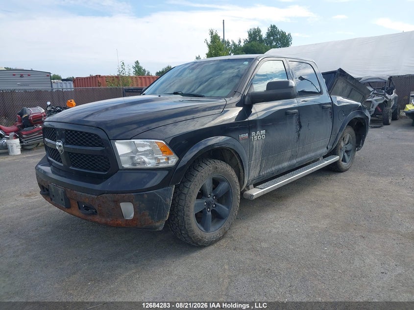 2017 RAM 1500, Удар сзади, IAAI, VIN 1C6RR7LT8HS718401 — фото 2