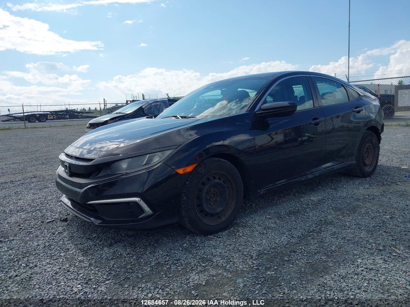 2019 Honda Civic Lx, Удар сзади, IAAI, VIN 2HGFC2E59KH002735 — фото 2