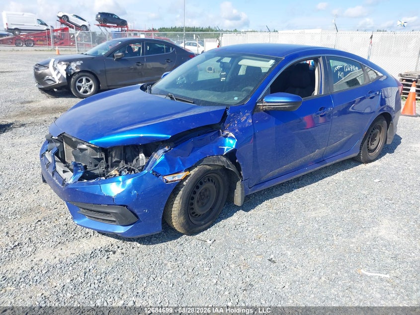 2018 Honda Civic, Front, IAAI, VIN 2HGFC2F5XJH005737 — photo 2
