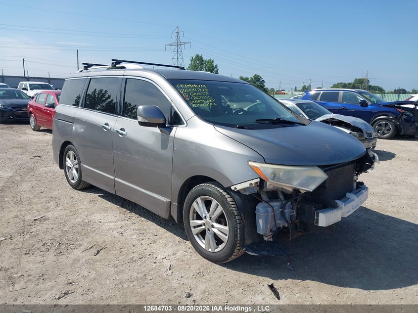 2013 Nissan Quest 3.5 S, Front, IAAI, VIN JN8AE2KP3D9067855