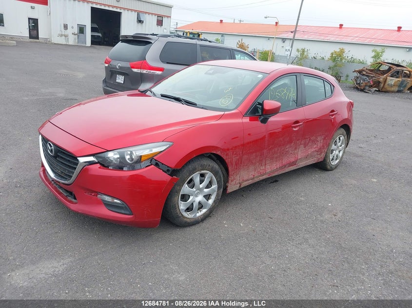 Vin: 3mzbn1k7xjm235186, lot: 3089124, mazda mazda3 gx 20182