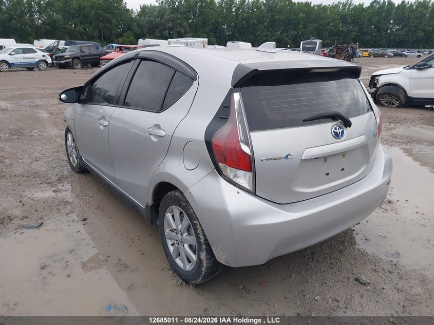 Vin: jtdkdtb36h1596274, lot: 3089386, toyota prius c technology 20173