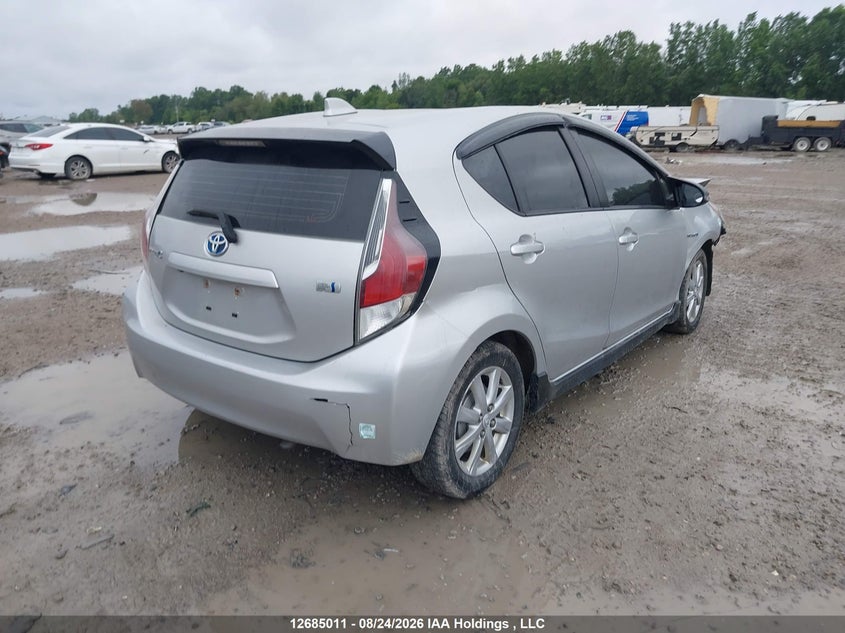 Vin: jtdkdtb36h1596274, lot: 3089386, toyota prius c technology 20174