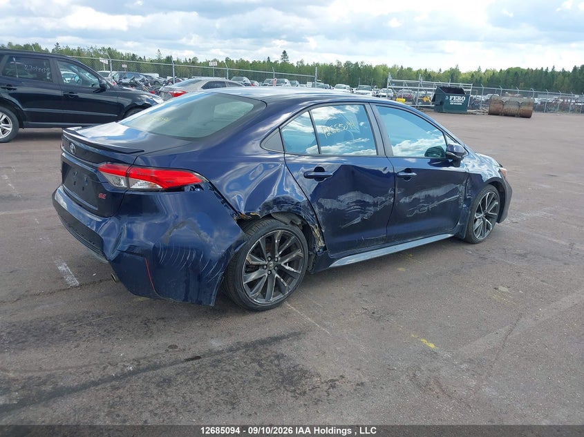 Vin: 5yfb4rbe8lp007461, lot: 3089483, toyota corolla se 20204