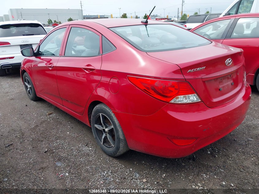 Vin: kmhct4ae7du474155, lot: 3089742, hyundai accent 20133