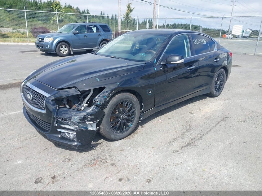 2015 Infiniti Q50, Удар спереду, IAAI, VIN JN1BV7AR1FM402971 — фото 2
