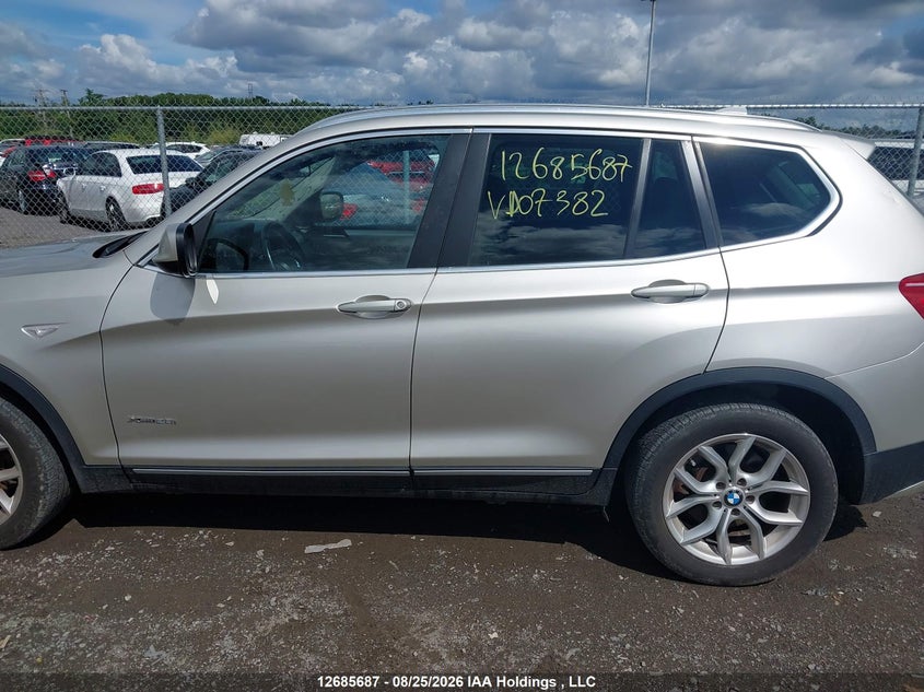 2013 BMW X3 SPORT UTILITY VEHICLE 2.0L I-4 DI, DOHC, VVT, TURBO, 241HP