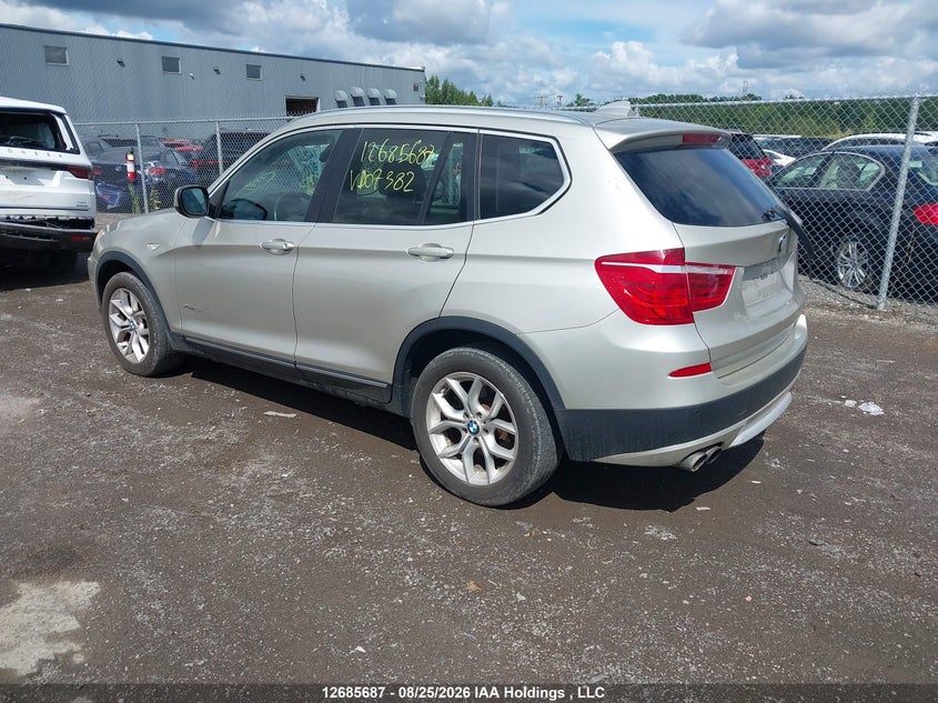 2013 BMW X3 SPORT UTILITY VEHICLE 2.0L I-4 DI, DOHC, VVT, TURBO, 241HP