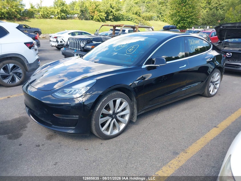 2019 Tesla Model 3, Rear, IAAI, VIN 5YJ3E1EB7KF415044 — photo 2